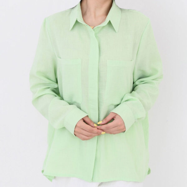 شومیز رنگی جیب دار کد 179 - Image 3