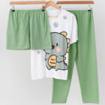 ست تیشرت شلوار و شورتک کارتونی کد 482 - Image 7