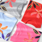 تیشرت طرح دار گل کد 107