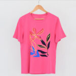 تیشرت طرح دار گل کد 107 - Image 3