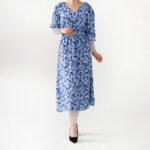 پیراهن آبرنگی آبی کد 283 - Image 6