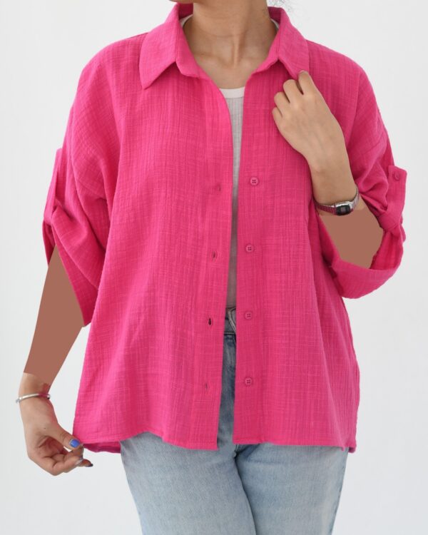 شومیز رنگی آستین سه ربع کد235 - Image 5