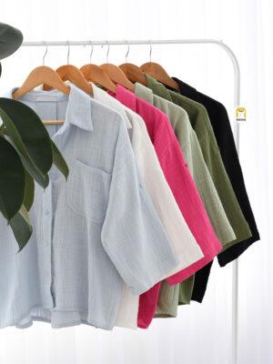 شومیز رنگی آستین سه ربع کد235