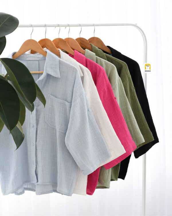 شومیز رنگی آستین سه ربع کد235 - Image 1