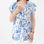 تیشرت طرح دار جلو دکمه کد 155 - Image 3