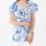 تیشرت طرح دار جلو دکمه کد 155 - Image 4