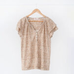 تیشرت طرح دار جلو دکمه کد 155 - Image 7