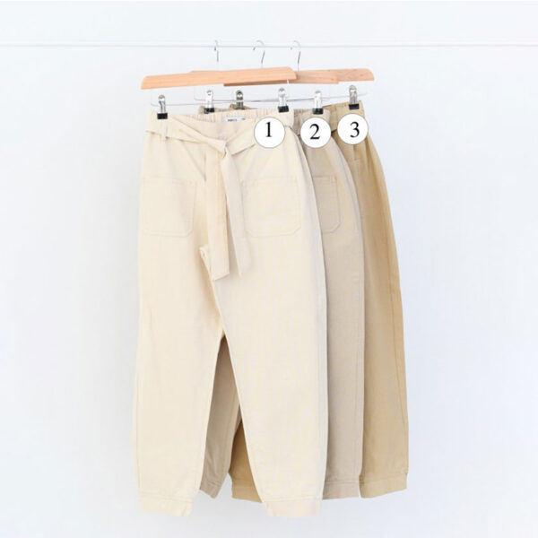 شلوار لینن کمربند دار کد 103 - Image 2