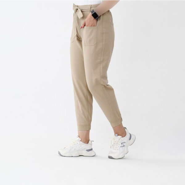 شلوار لینن کمربند دار کد 103 - Image 4