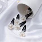 گیره مو گل صدفی کد 158