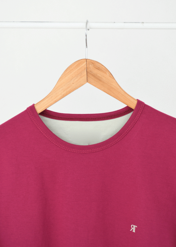 تیشرت رنگی مردانه سرخابی - Image 2