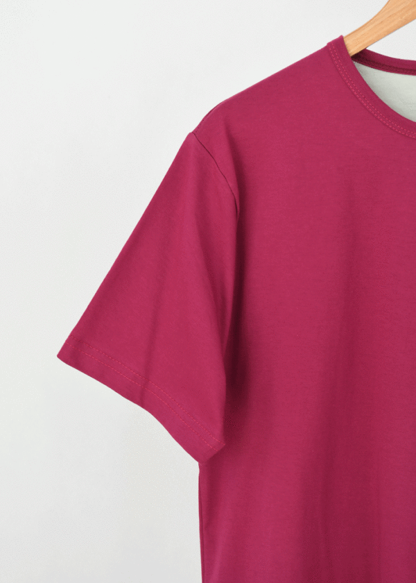 تیشرت رنگی مردانه سرخابی - Image 3