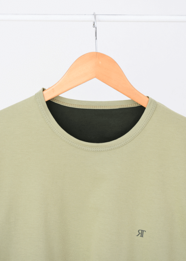 تیشرت رنگی مردانه سبز روشن - Image 2