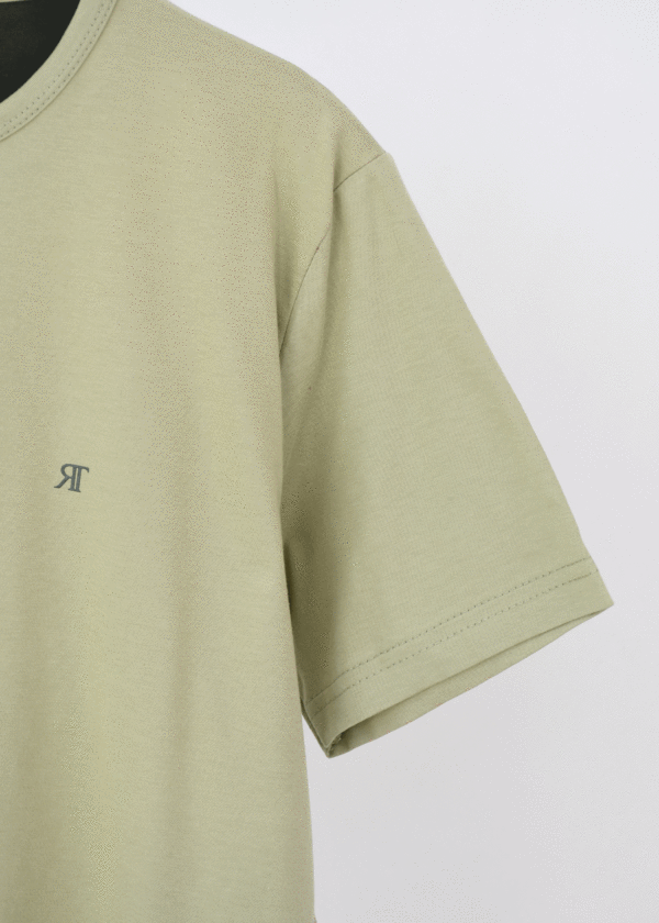 تیشرت رنگی مردانه سبز روشن - Image 3