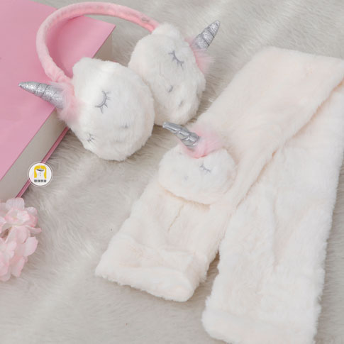 ز-__e____i__-_e-___د________-_i_e___i_ر_e____-1.jpg ست گوش گیر و شال گردن یونیکورن کد 156 - Image 1