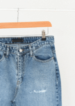 شلوار جین مام استایل آبی - Image 3