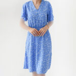 پیراهن آبی گل کد  668 - Image 2