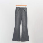 شلوار جین بوت کات طوسی کد 687 - Image 2