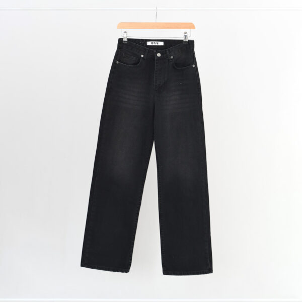 شلوار نیم بگ جین زغالی کد 623 - Image 6