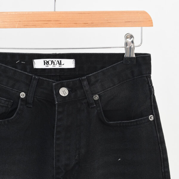 شلوار نیم بگ جین زغالی کد 623 - Image 7