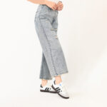 شلوار جین واید لگ زاپدار کد 594 - Image 4