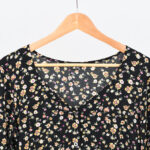 پیراهن مشکی گل دار کد 649 - Image 2