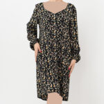 پیراهن مشکی گل دار کد 649 - Image 3