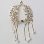 گیره فلزی گوجه ای نگین دار کد 240 - Image 4