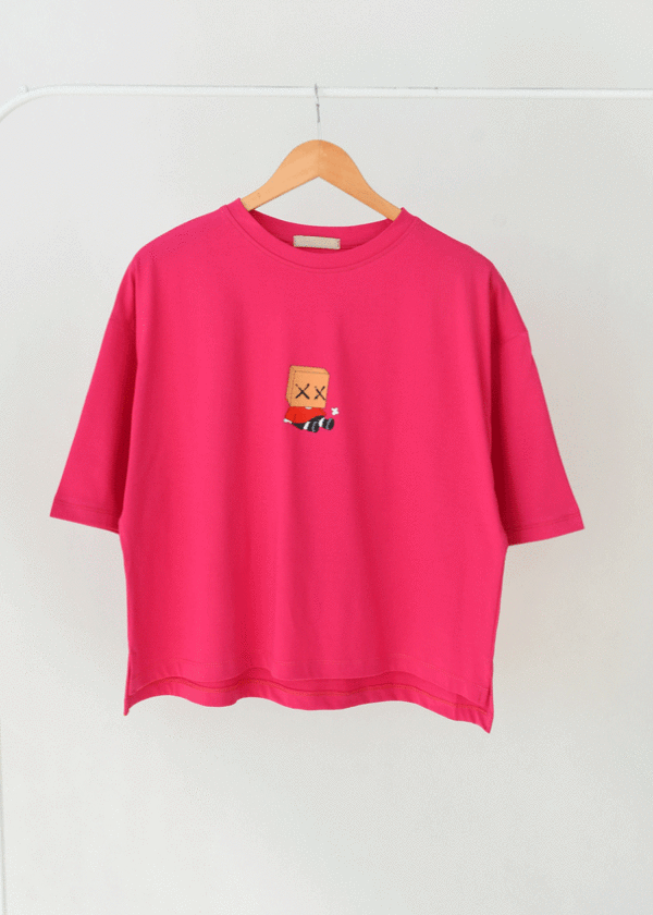 تیشرت لانگ برشکا طرح دار - Image 1