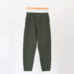 شلوار مام فیت کتان یشمی کد 978 - Image 6