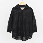 شومیز مشکی طرح دار کد 997 - Image 3