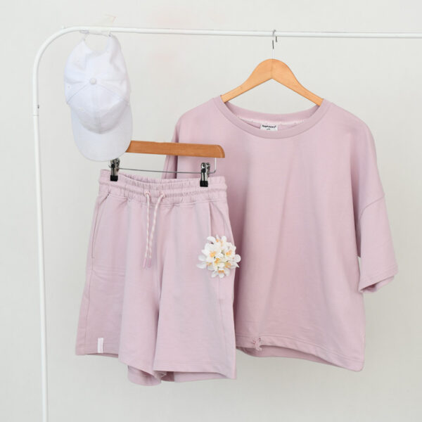 ست-تیشرت-شورتک-صورتی-(1) ست تیشرت و شورتک کد 1138 - Image 1