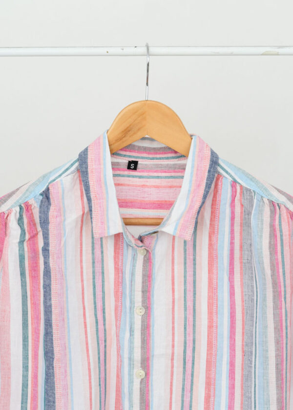 پیراهن راه راه صورتی - Image 2