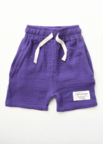 ست تیشرت و شلوارک موسلین بچگانه بنفش - Image 3