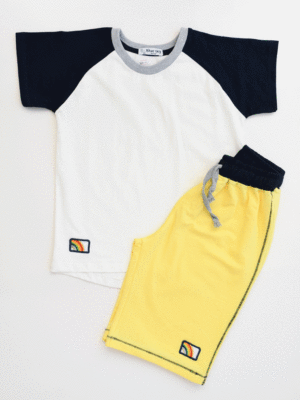 ست تیشرت و شلوارک رنگین کمان