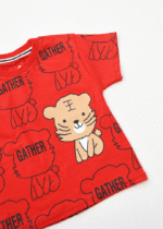 ست تیشرت و شلوارک طرح دار بچگانه - Image 2