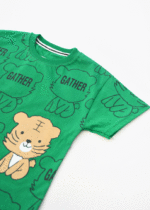 ست تیشرت و شلوارک طرح دار بچگانه - Image 3