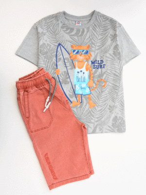 ست تیشرت و شلوارک هاوایی بچگانه