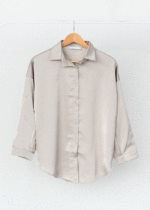 شومیز ساتن جلو دکمه