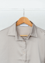 شومیز ساتن جلو دکمه - Image 3