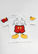 ست تیشرت و شلوارک طرح دار میکی بچگانه - Image 3