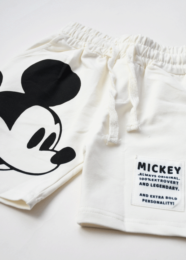 ست تیشرت و شلوارک طرح دار میکی بچگانه - Image 5