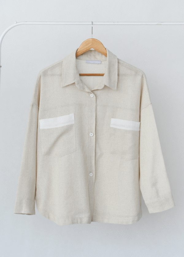 DSC_9223 شومیز حصیری کرم - Image 1