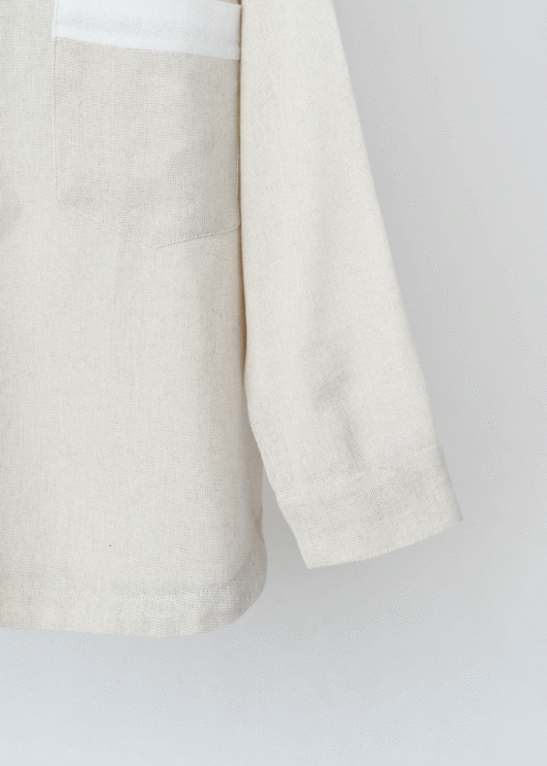 شومیز حصیری کرم - Image 2