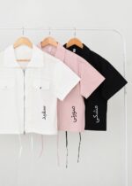 شومیز آستین کوتاه جلو زیپ - Image 2