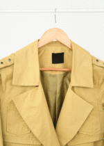 ترنچ کت پانچی خردلی - Image 7