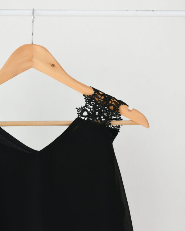 تاپ حریر آستر دار بند قلاب بافی - Image 3