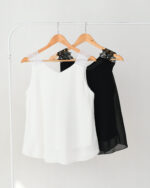 تاپ حریر آستر دار بند قلاب بافی