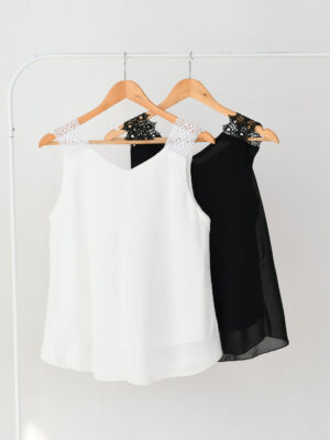 تاپ حریر آستر دار بند قلاب بافی