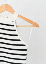 کراپ حلقه ای راه راه یقه دو سانت - Image 2